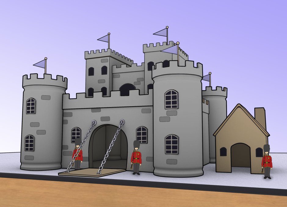 Макет замок крепость для детей