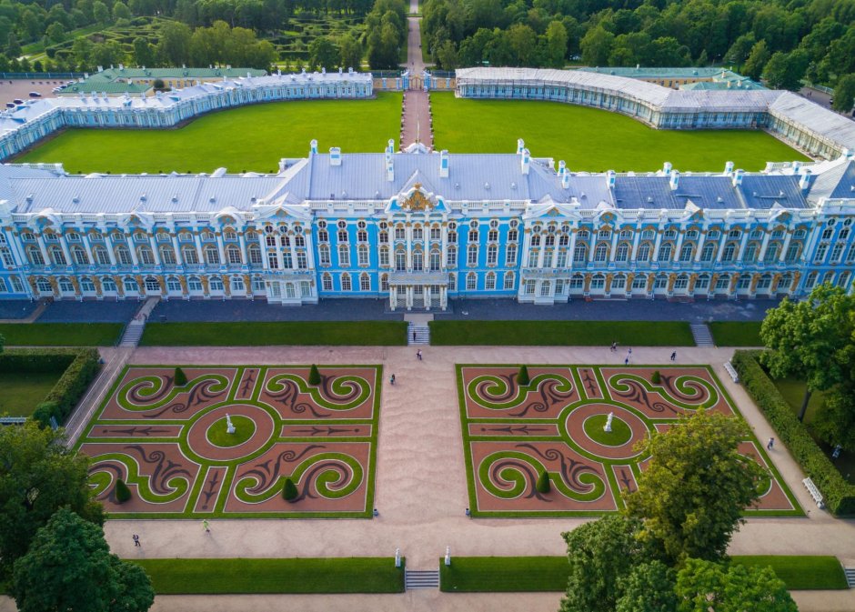 Екатерининский дворец в Царском селе под Санкт-Петербургом.