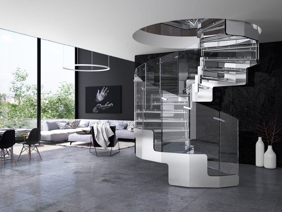 3ds Max модель лестницы