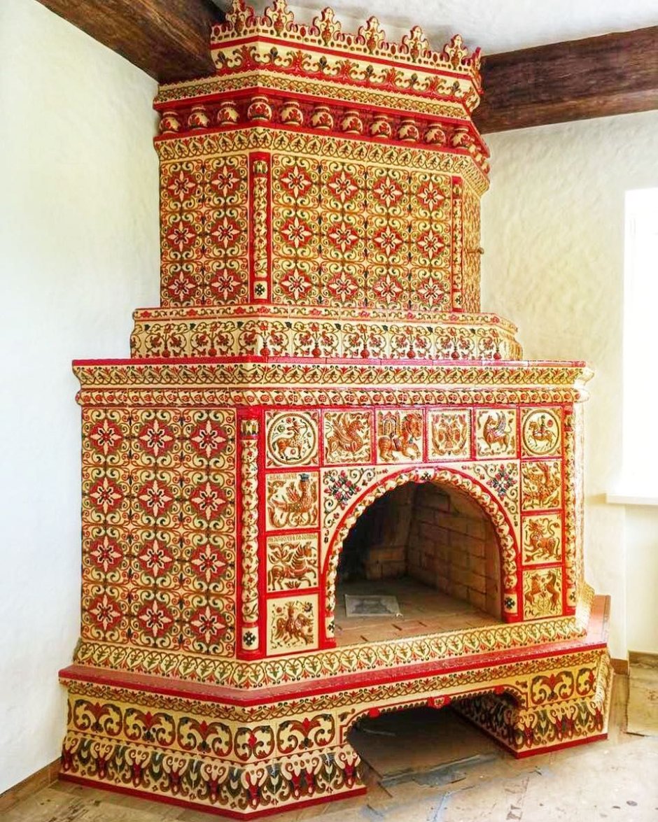 Изразцы для печи в русском стиле