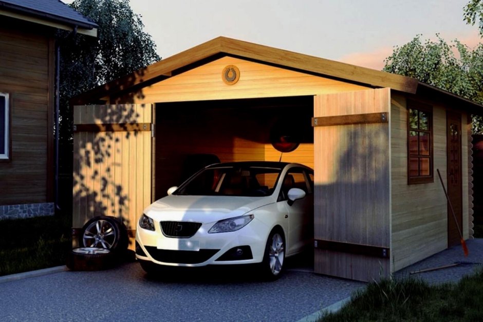 Каркасный гараж для автомобиля