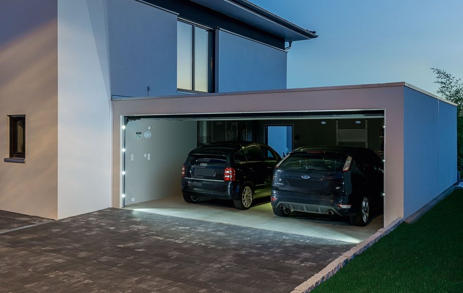 Проект каркасного гаража с мастерской