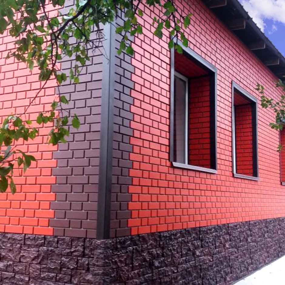 Фасадная панель Альта профиль кирпич клинкерный красный