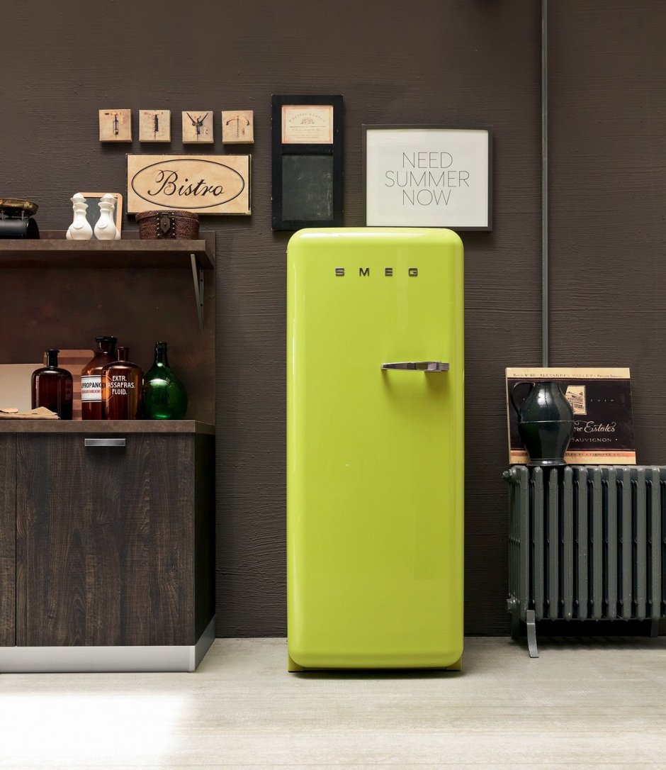 Холодильник Smeg ретро мятный