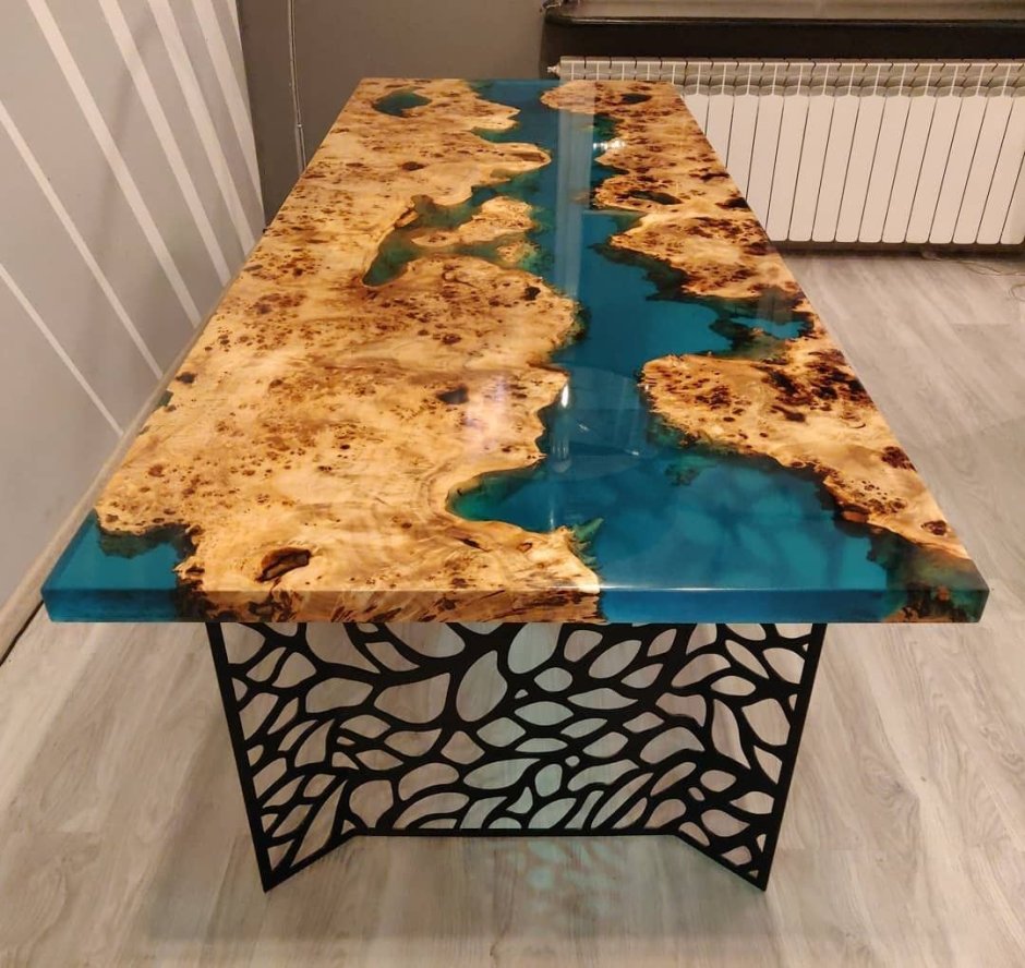 Epoxy Resin River Table. Мебель