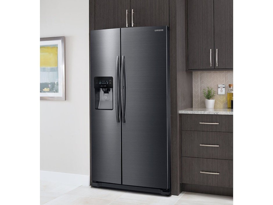 Холодильник Samsung Side by Side черный Metal Cooling