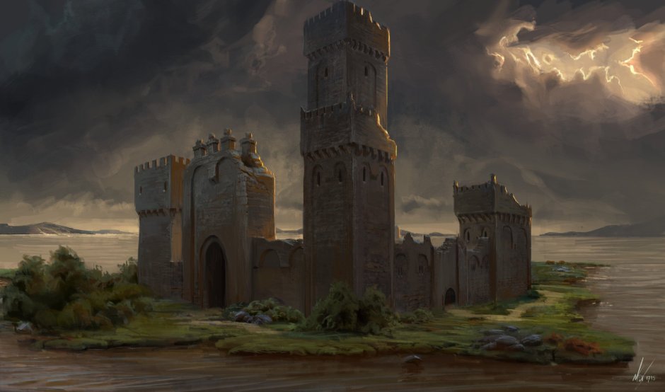 Средневековая башня фэнтези