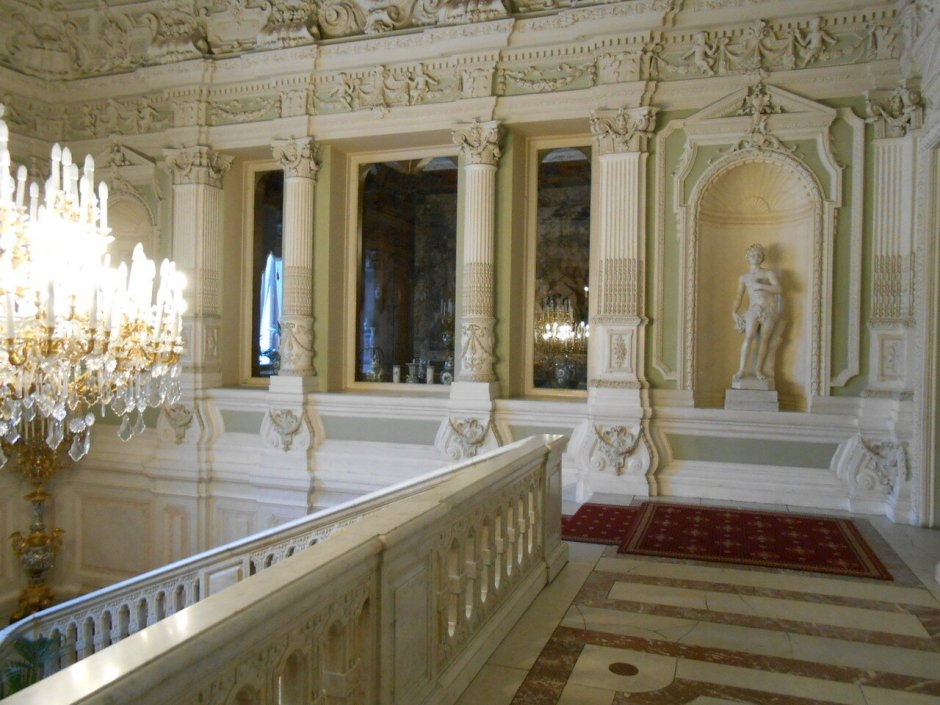 Юсуповский дворец в Петербурге зелёная гостиная