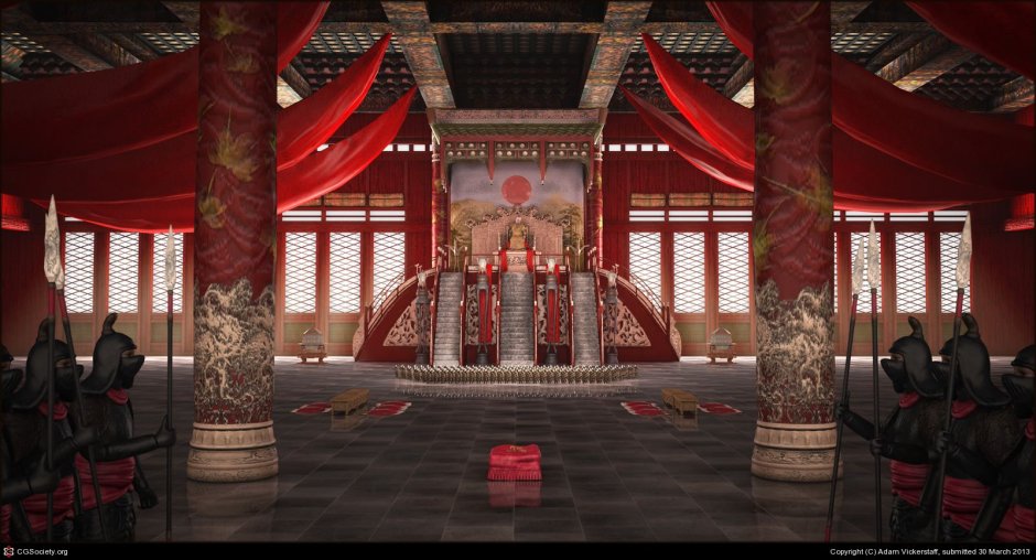 Тронный зал императора Японии арт