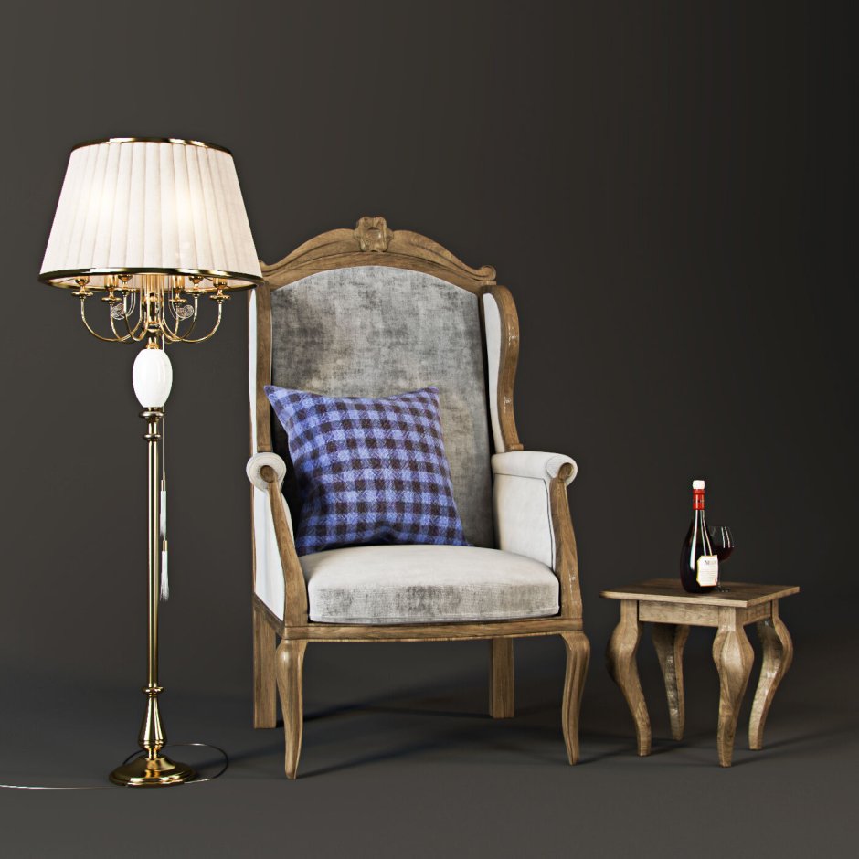 Кресло Armchair Windson with Plaid