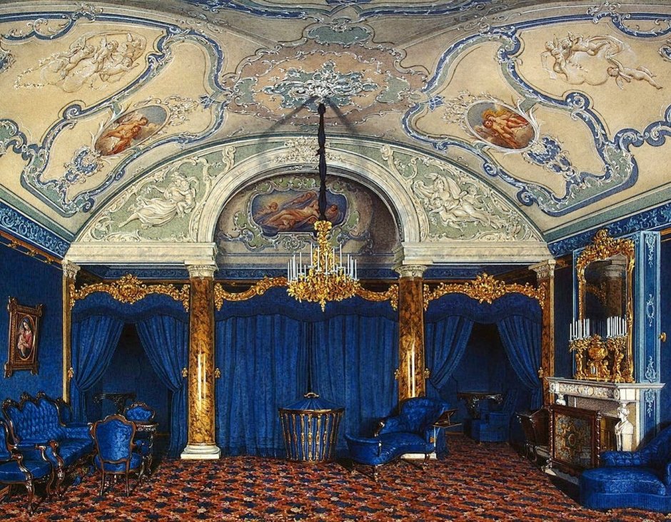 Эдуард Петрович ГАУ (1807-1887) - интерьеры зимнего дворца.