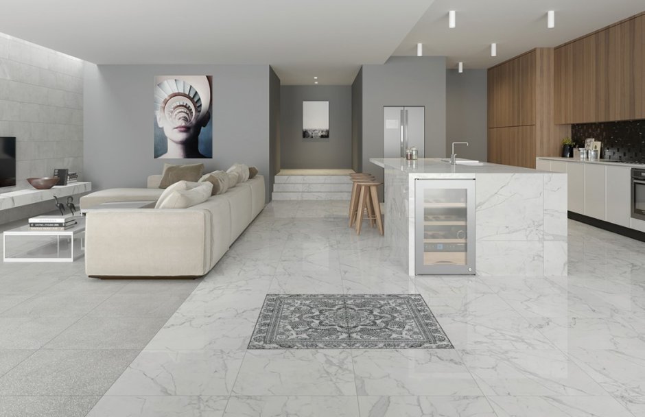 Marble trend керамогранит k-1001/Mr/60x60 Calacatta