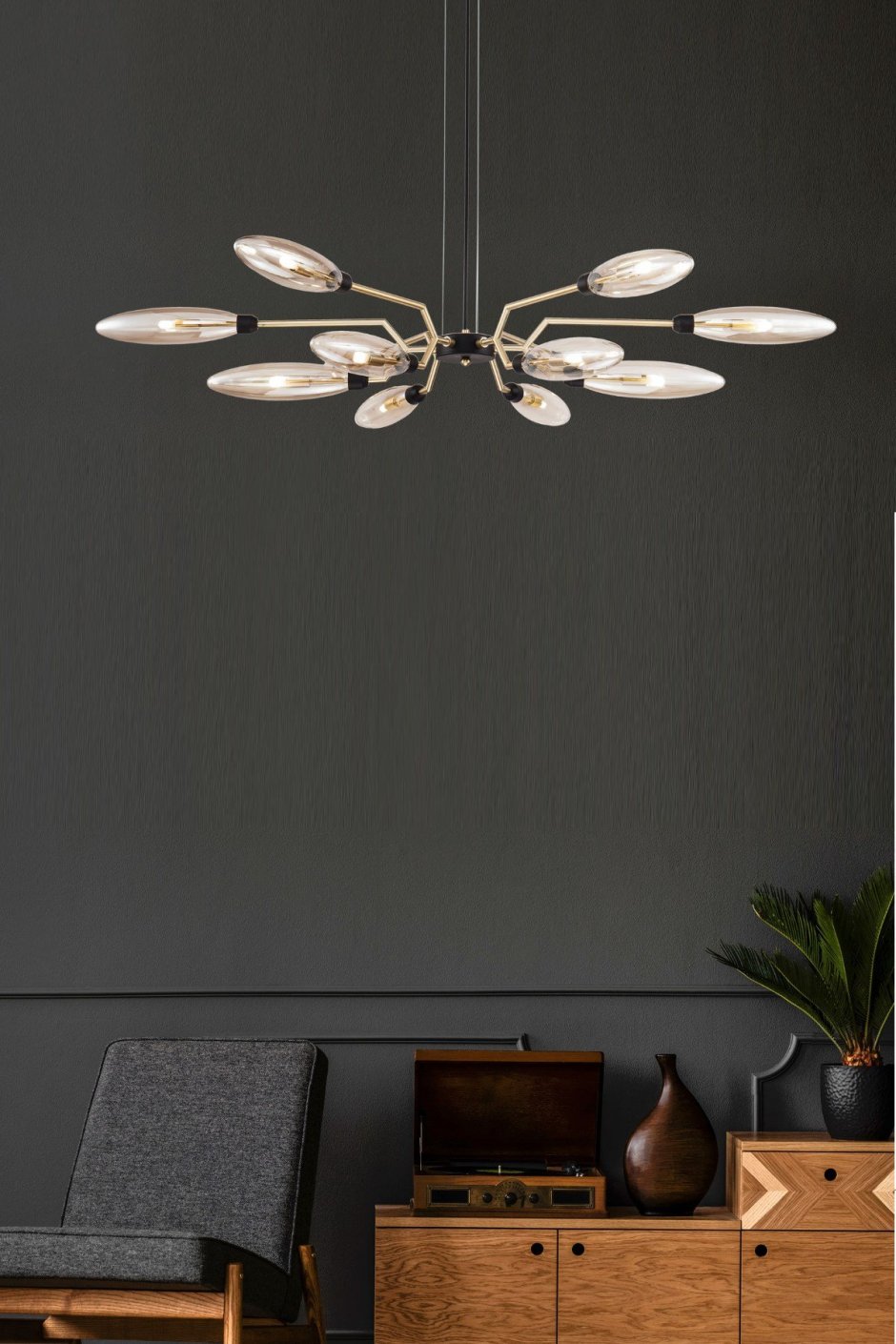 Серебряные люстры в интерьере