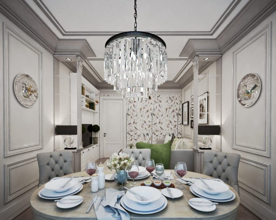 Светильники в интерьере гостиной