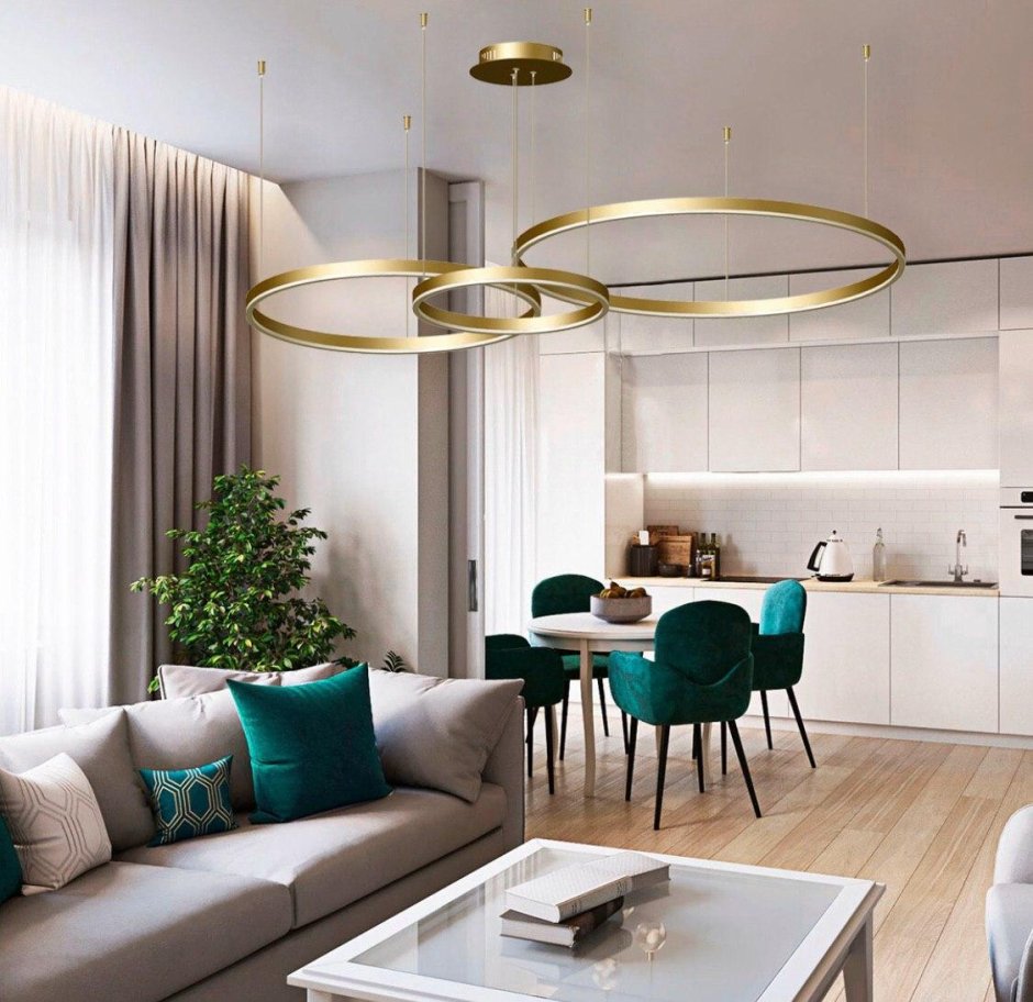 Хрустальная люстра в интерьере