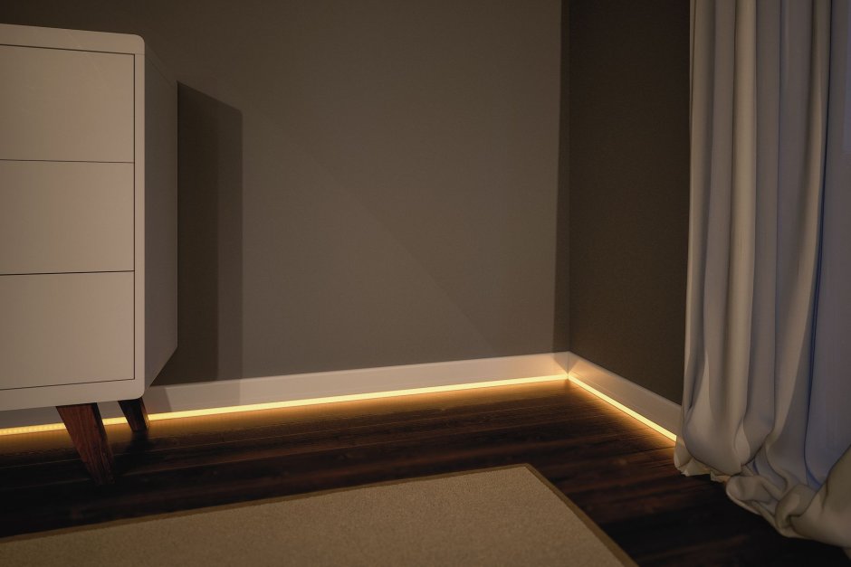 Подсветка пола в коридоре с датчиком движения