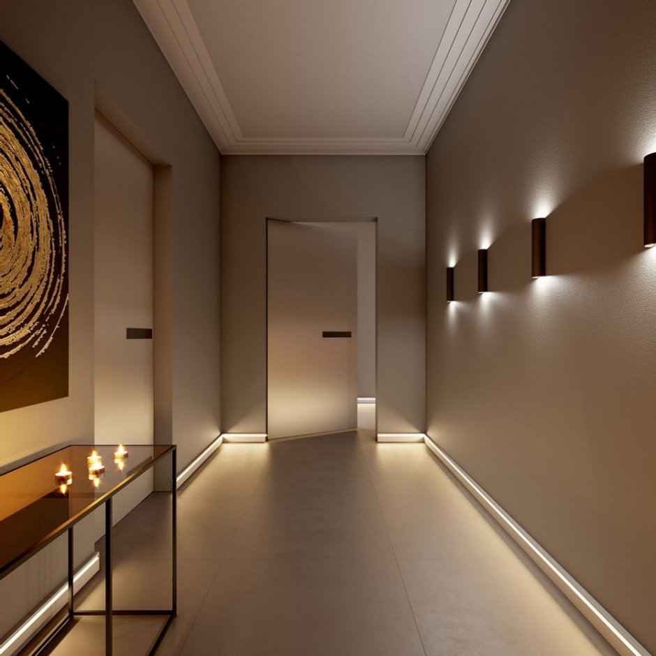 Плинтус с подсветкой напольный