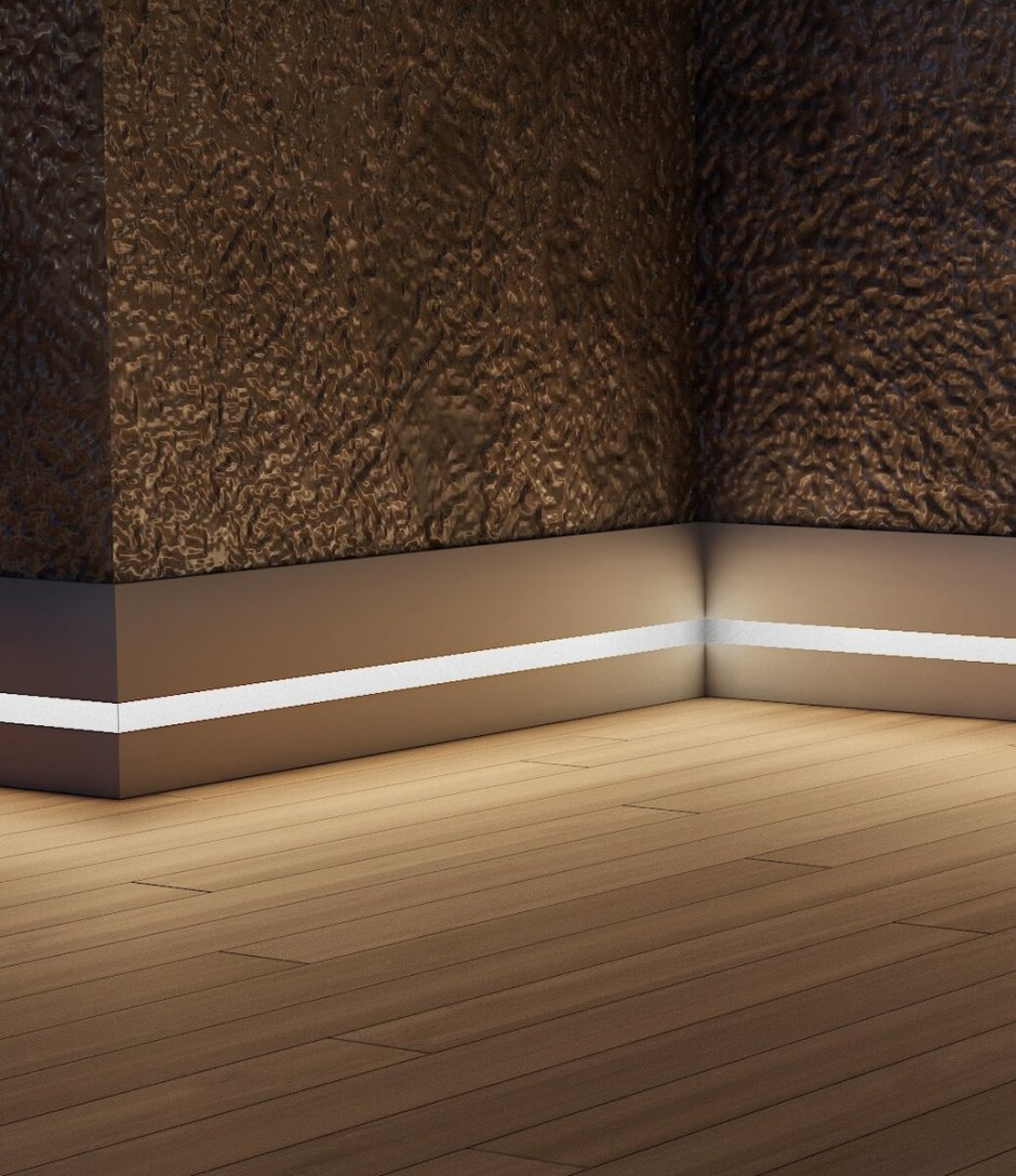 Подсветка плинтуса светодиодной лентой