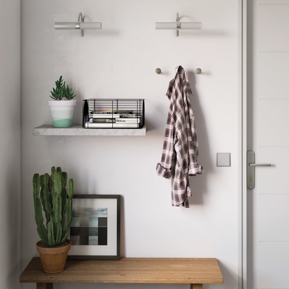 Полка мебельная прямая 600x235x38 мм, МДФ, цвет белый