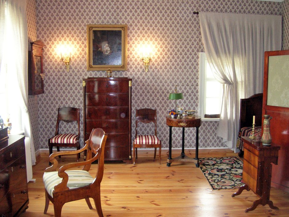 Картина кабинет Пушкина в Михайловском