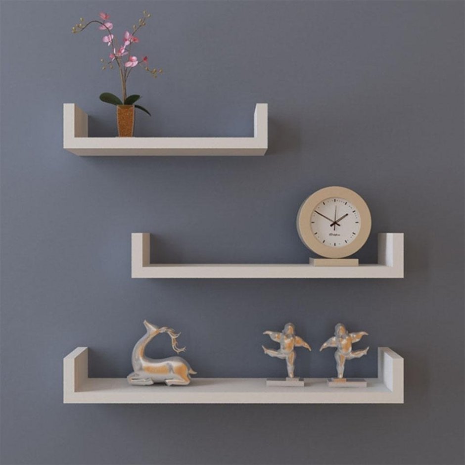 Полка "Wall Shelf-s (bas WL-001)" белая