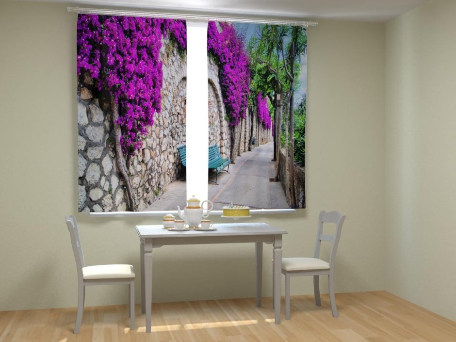 Шторы с фотопечатью с эффектом