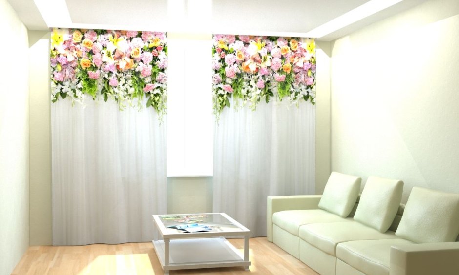 Цветочный принт в интерьере