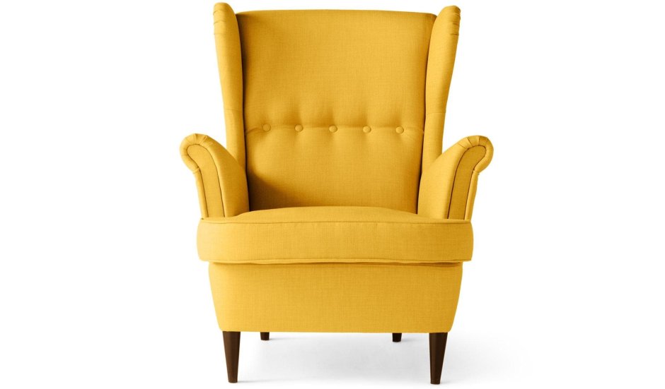 Желтое кресло икеа СТРАНДМОН