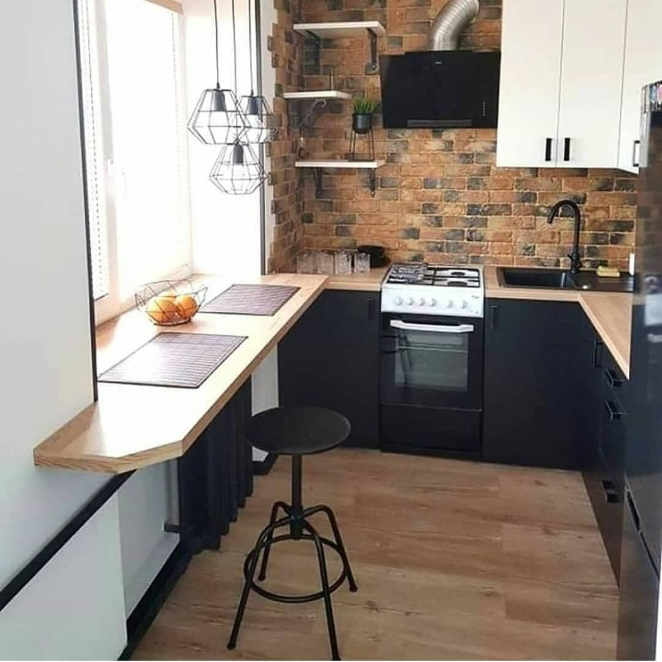 Кухня лофт в хрущевке 5 кв.м