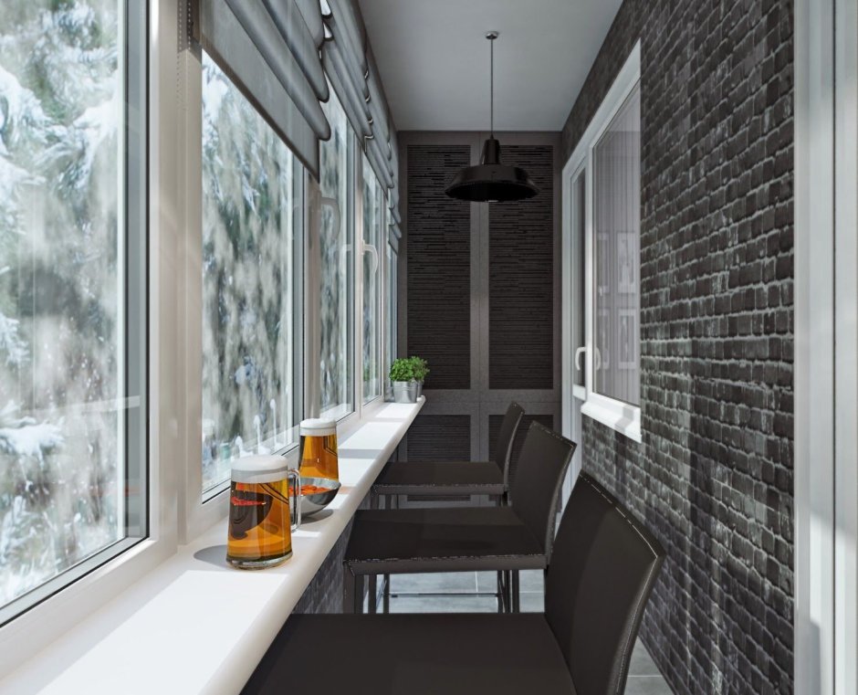 Дизайнерская отделка балкона