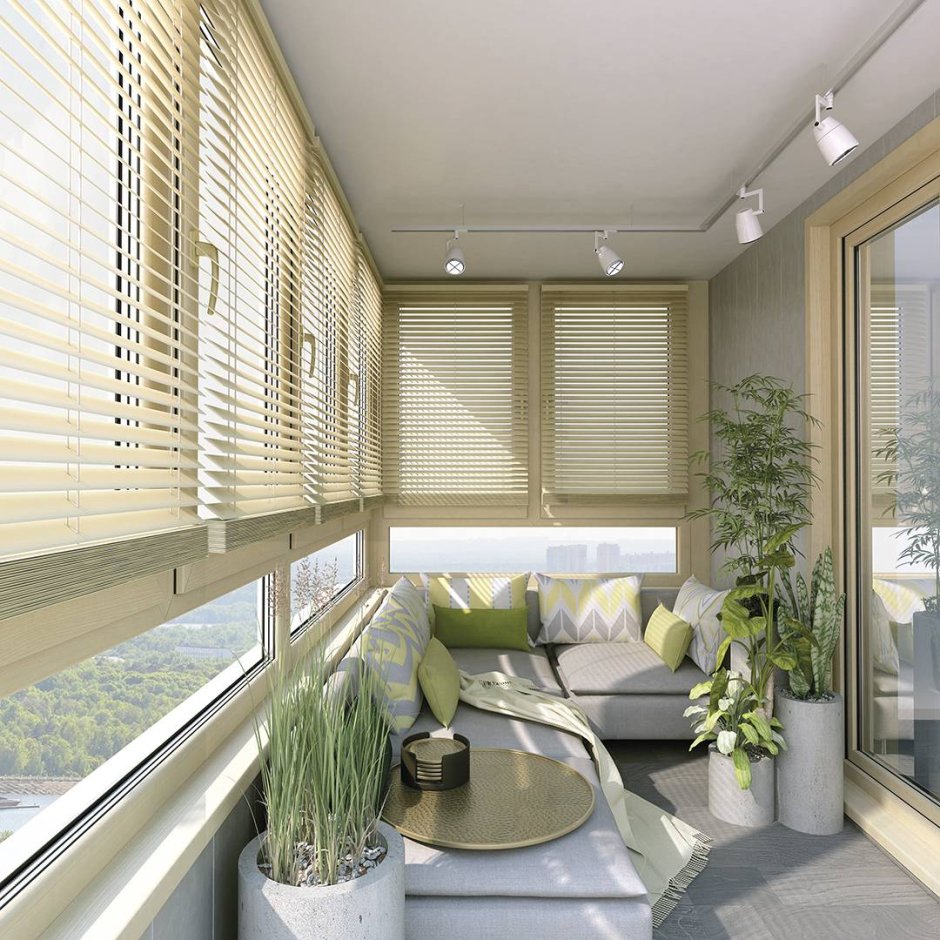 Простая отделка балкона