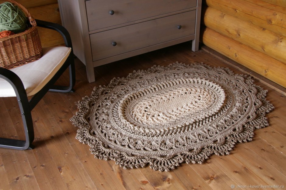 Вязаные ковры из полиэфирного шнура