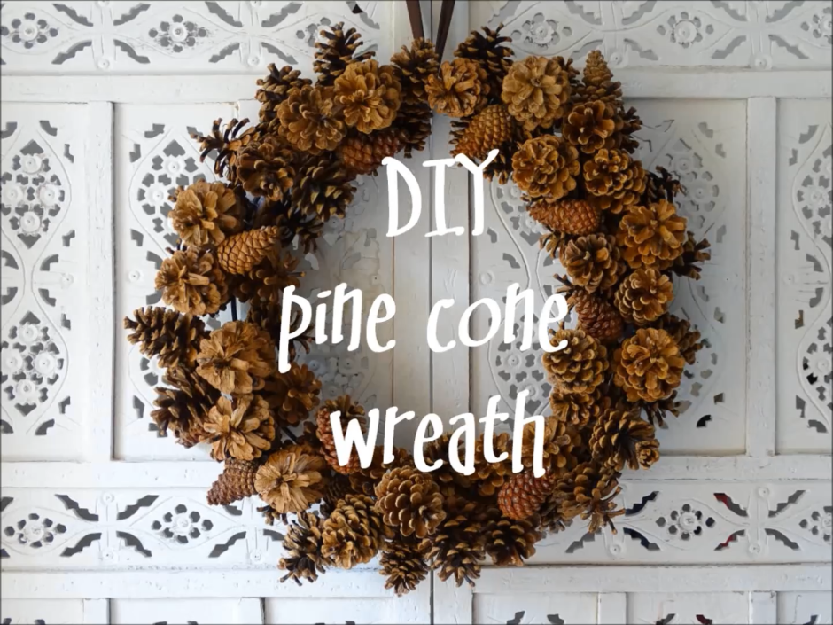 Ваза с шишками для декора