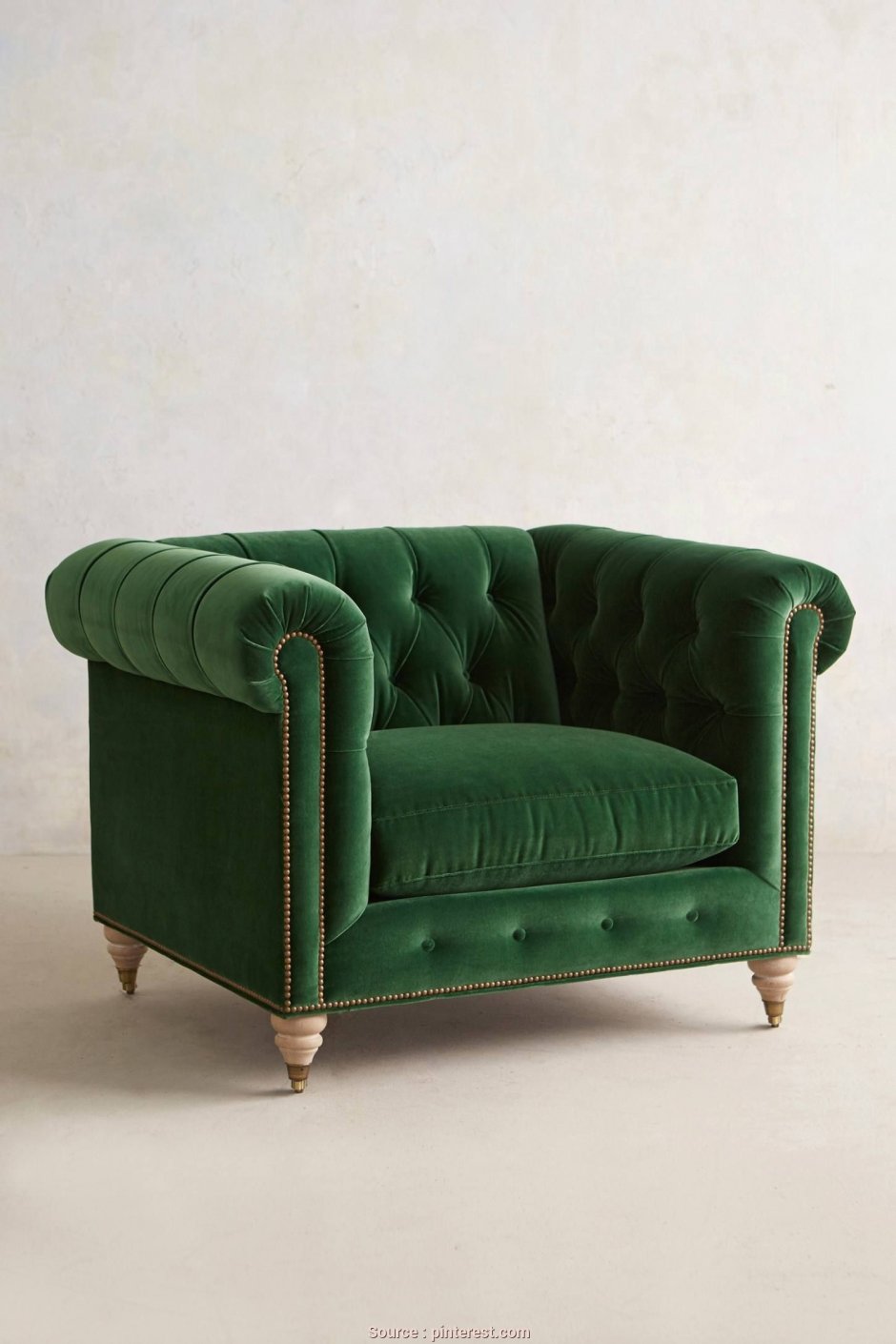 Диван Morris Bella Green Velvet Chesterfield