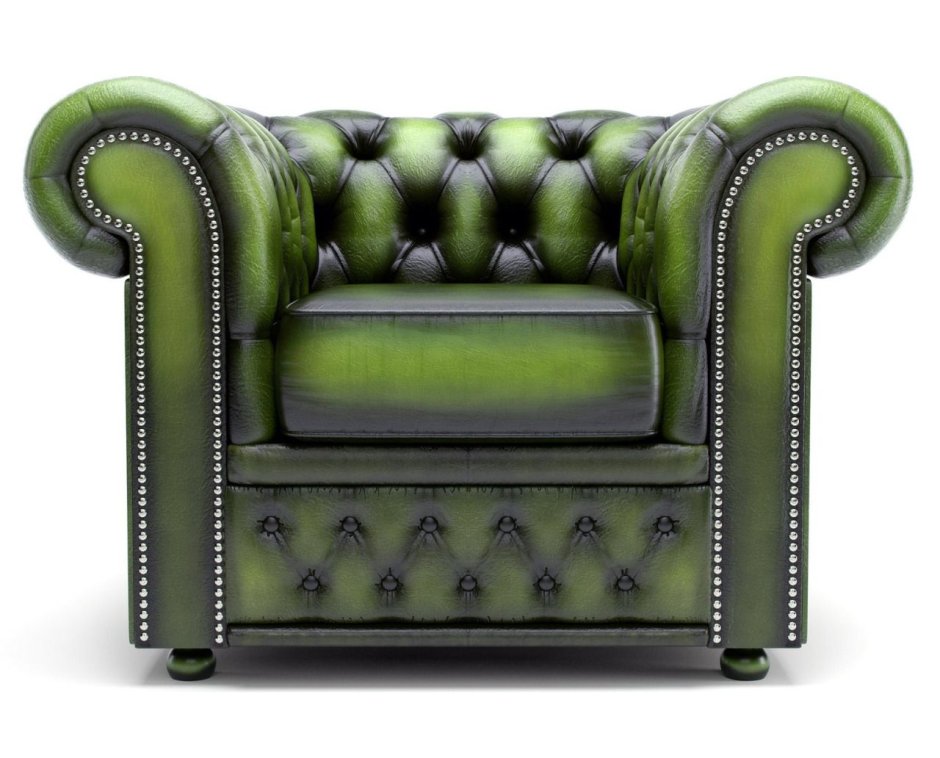 Кресло Честерфилд зеленое