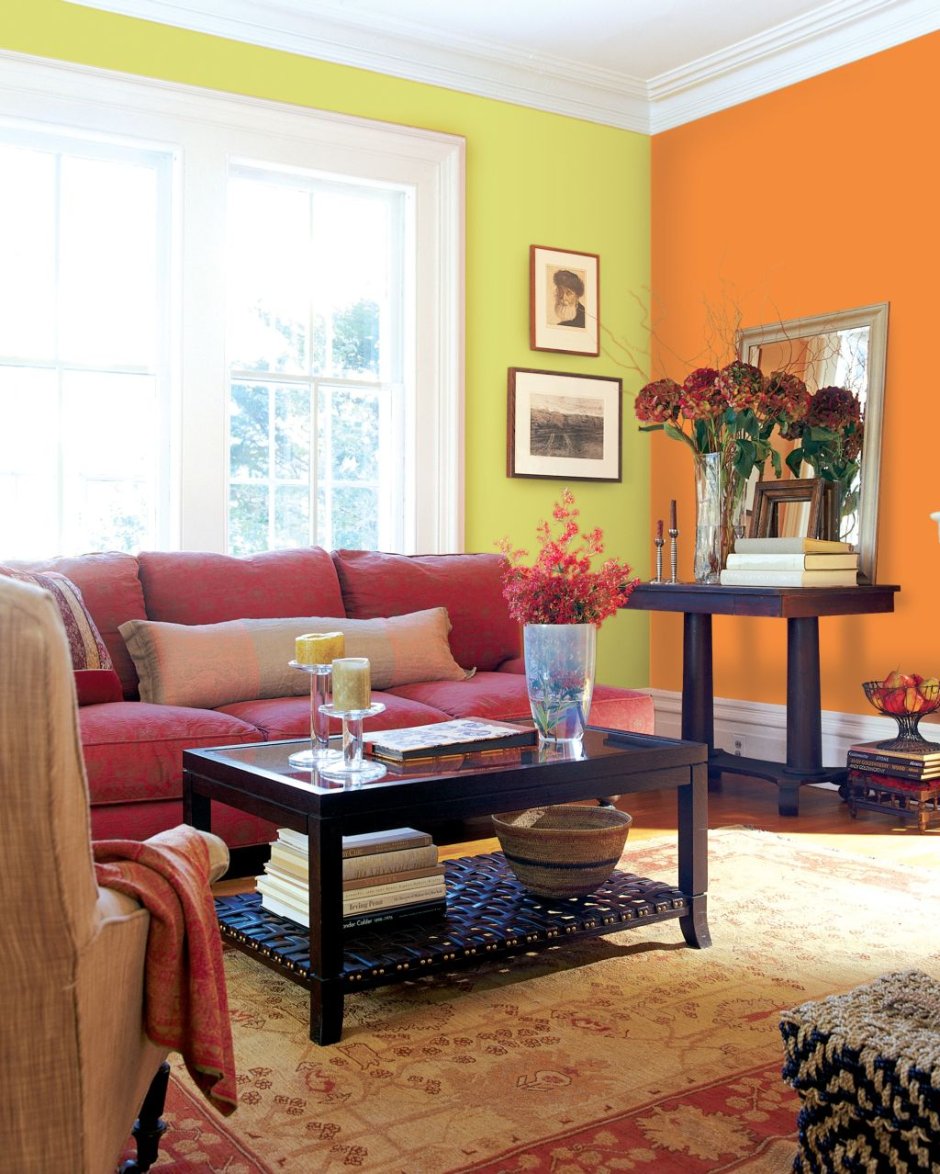 Краска для стен оранжевого цвета