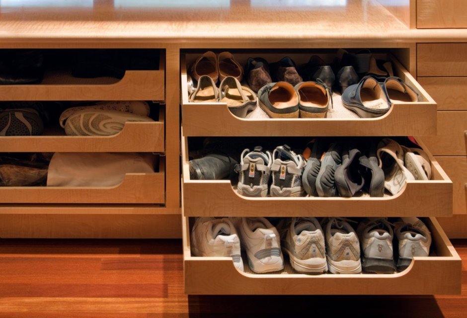 Обувные полки для гардеробной
