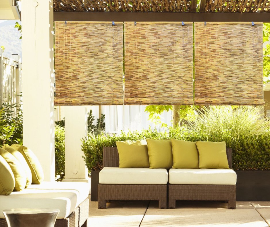 Бамбуковые шторы для беседки