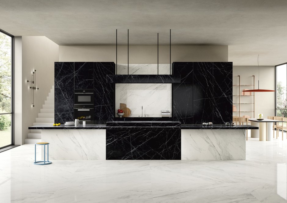 Мрамор negro Marquina Extra