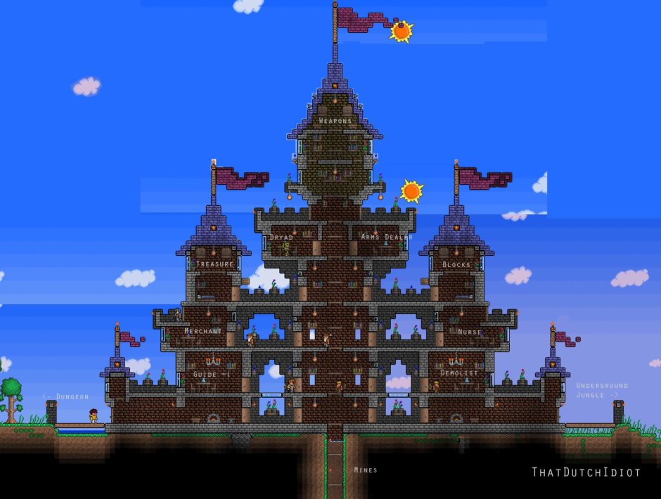 Terraria красивые замки