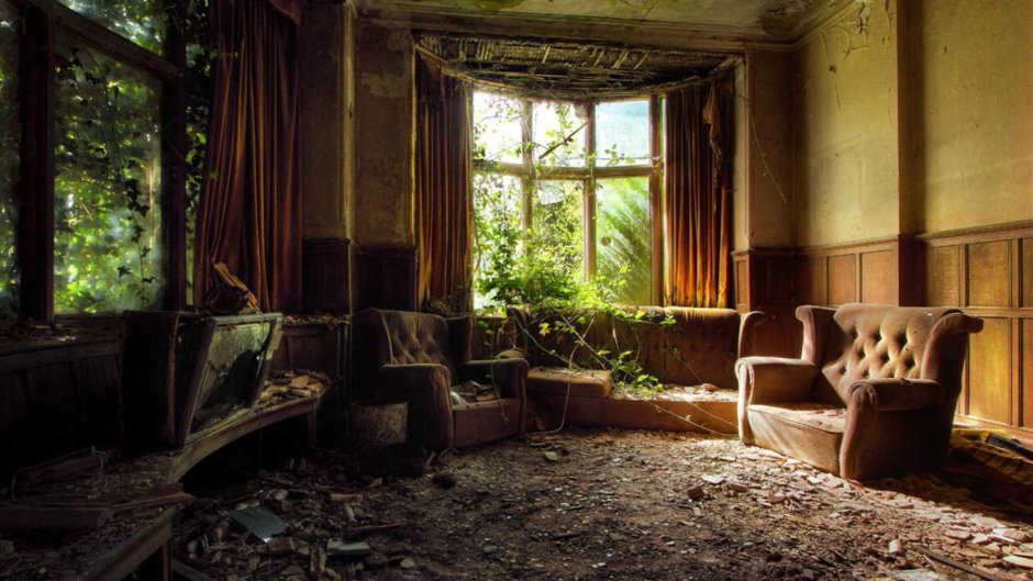 Заброшенный особняк внутри