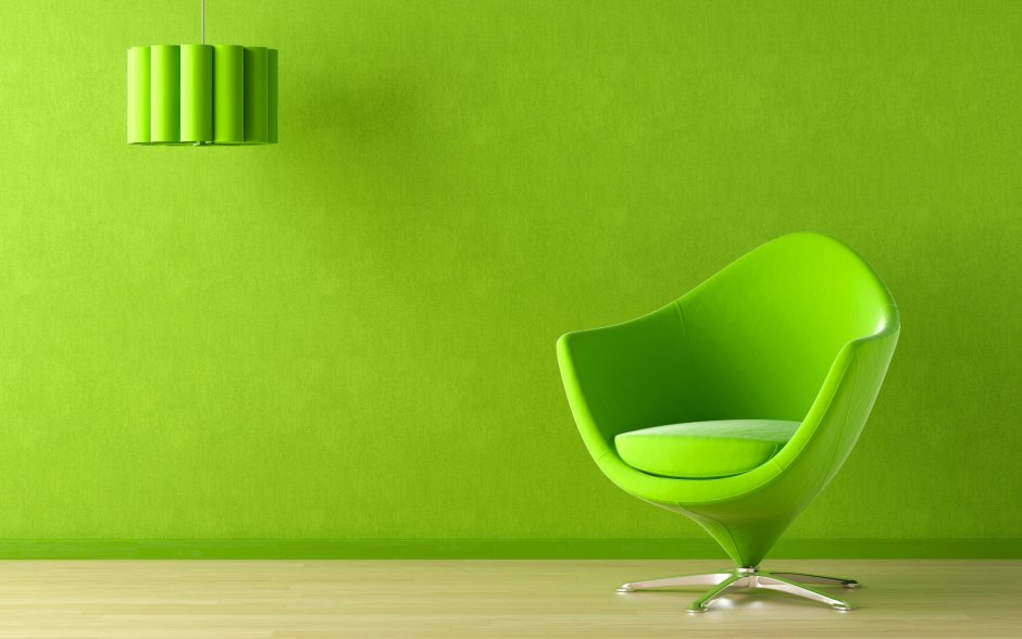 Зелёные обои для стен