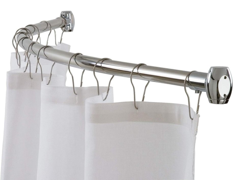 Карниз для шторки в ванную угловой