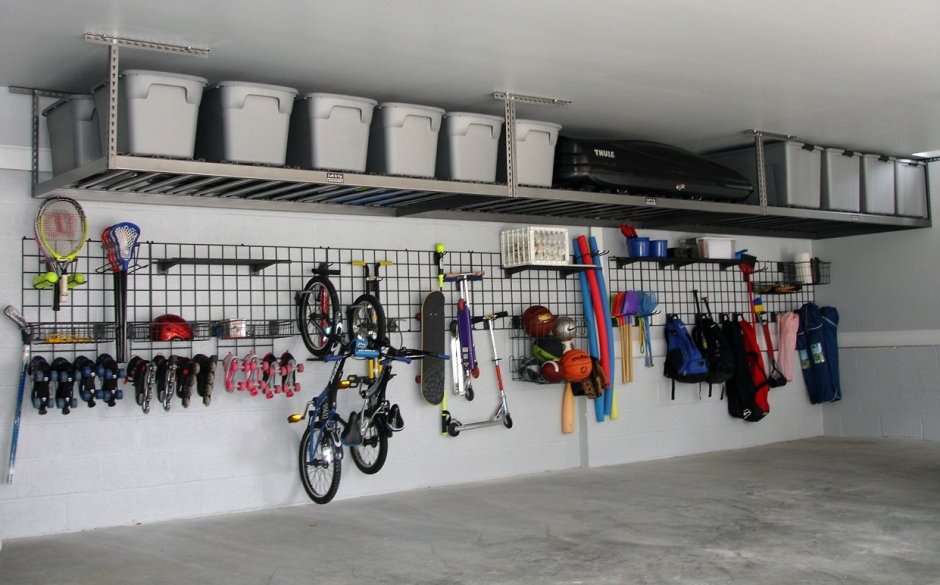 Хранение лыж в гараже