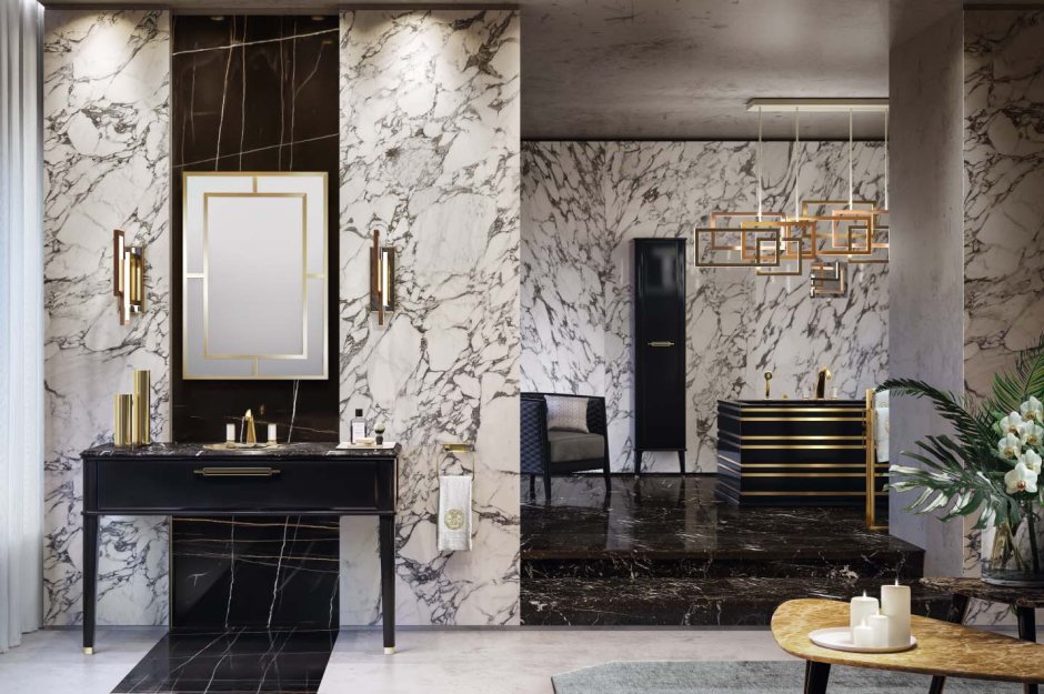 Ар деко мрамор ванная