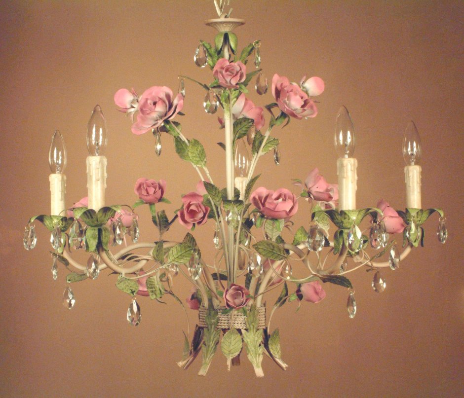 Люстра Pink Chandeliers Shabby Chic Lighting