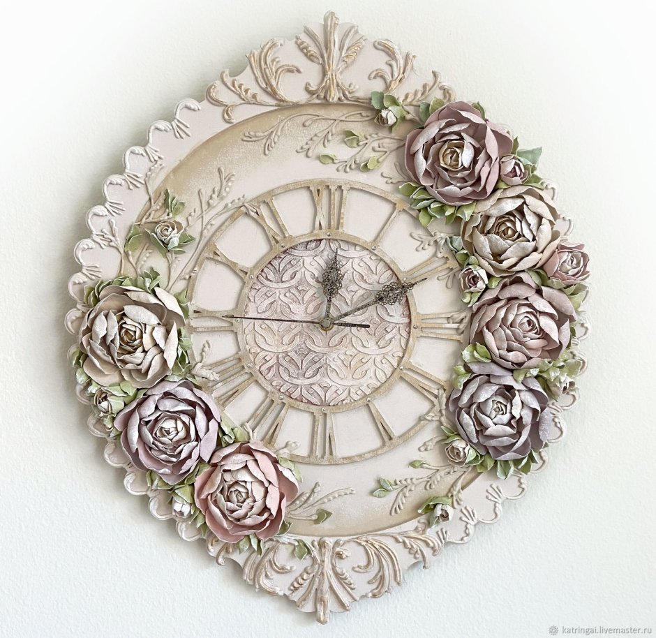Часы настенные розы
