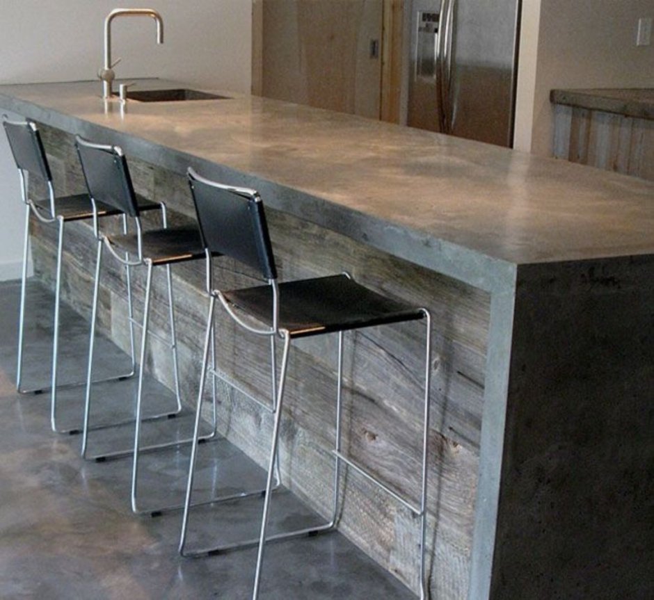Кухонный стол из бетона
