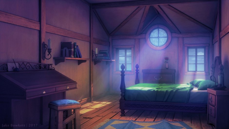 Уютная комната аниме