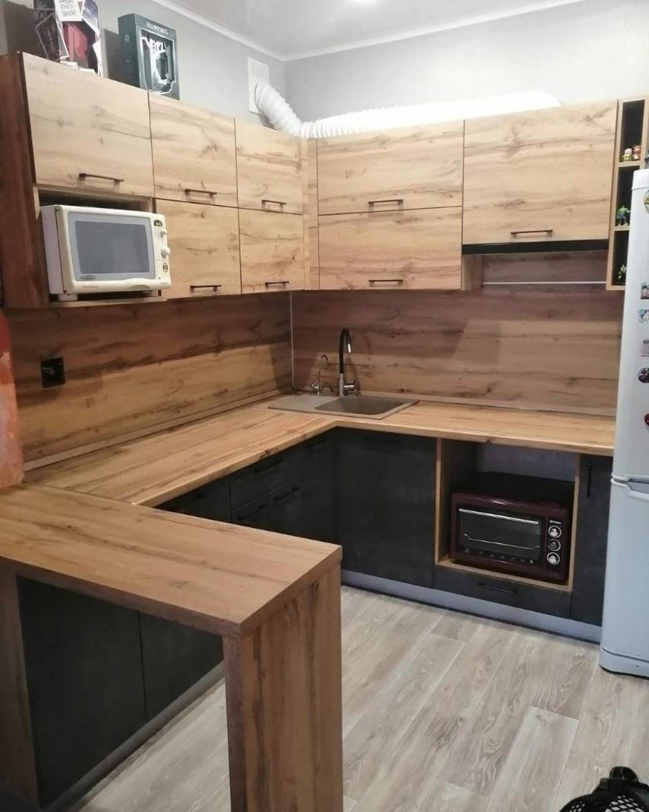 Столешка дуб Вотан в кухне
